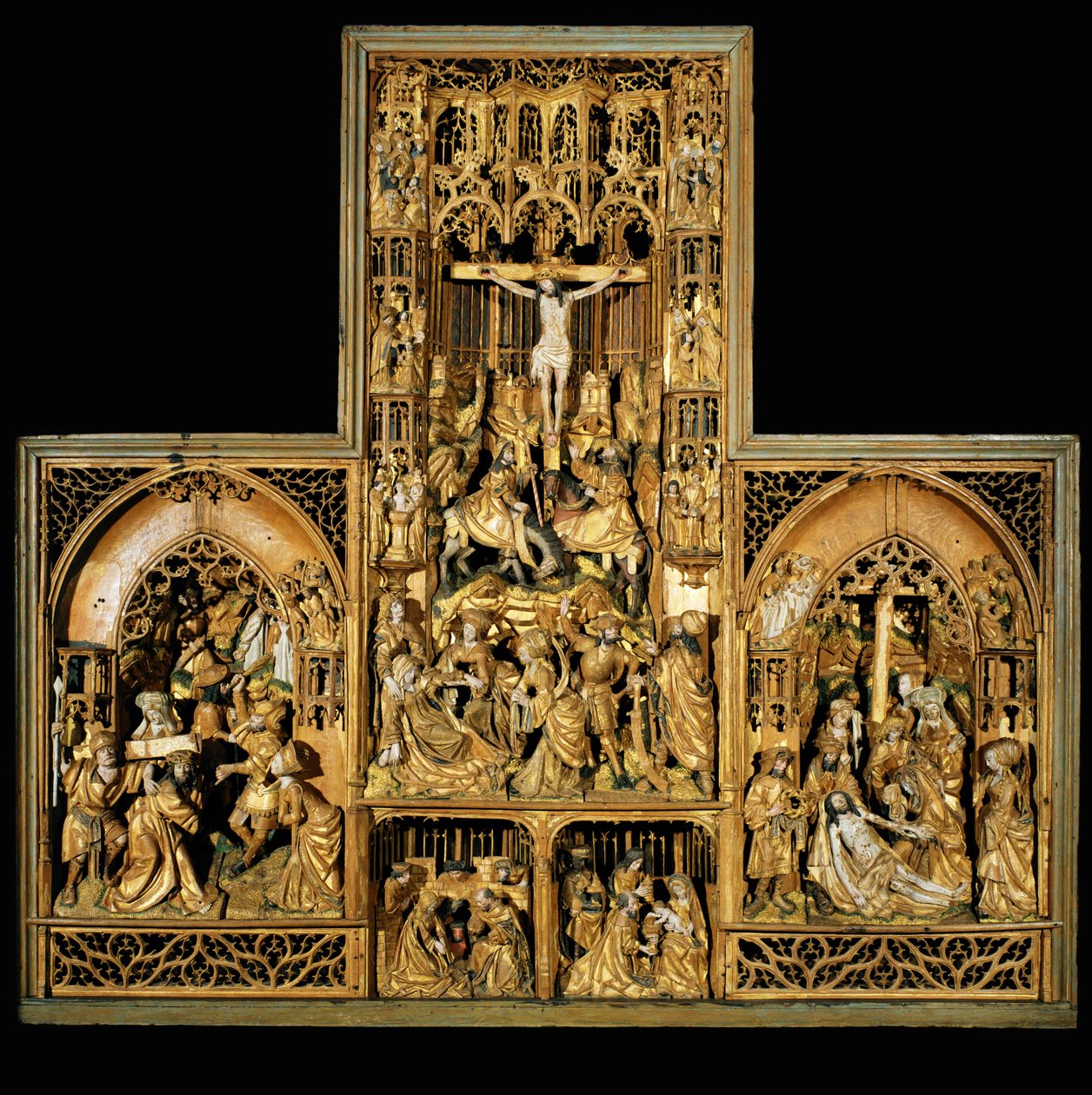 Passioalttari, n.1500-10 (tammi) tekijältä School Antwerp