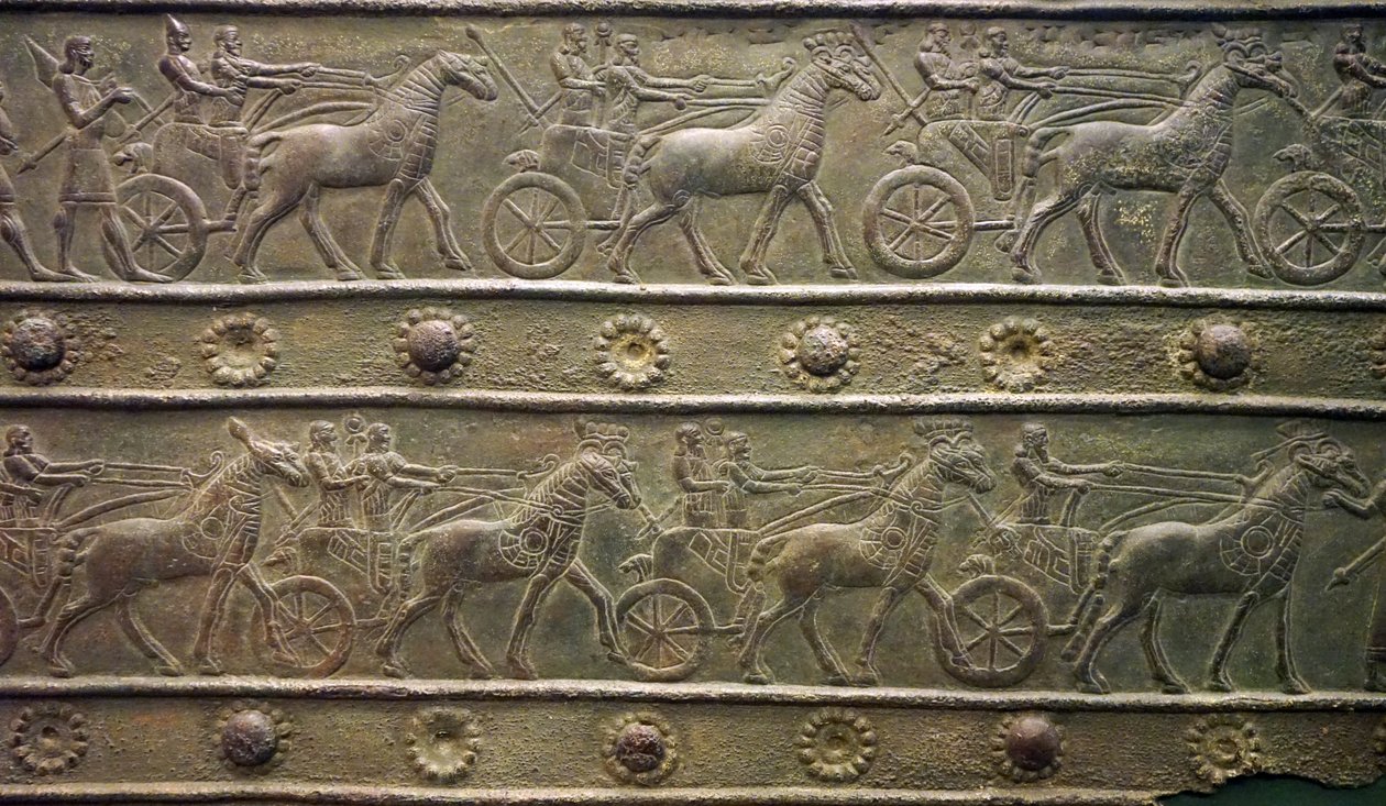 Balawatin portit muinaisesta Assyrian valtakunnasta (matalareliefi). tekijältä School Assyrian