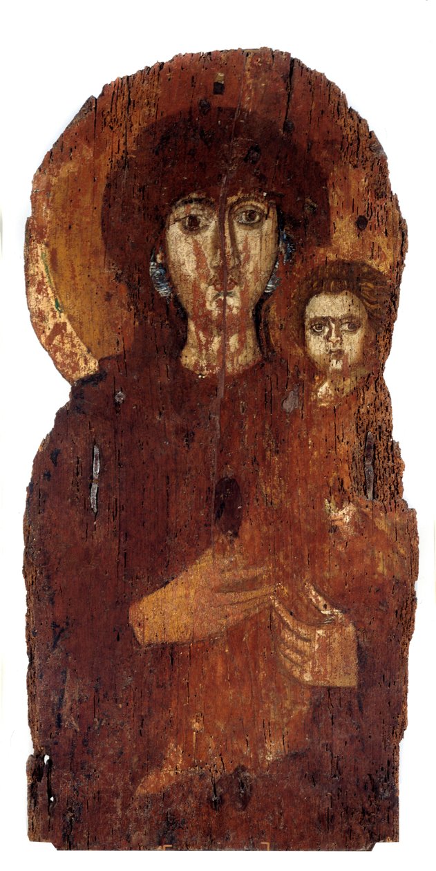 Neitsyt Hodighitria, ikoni (puumaalaus, 700-luku) tekijältä School Byzantine