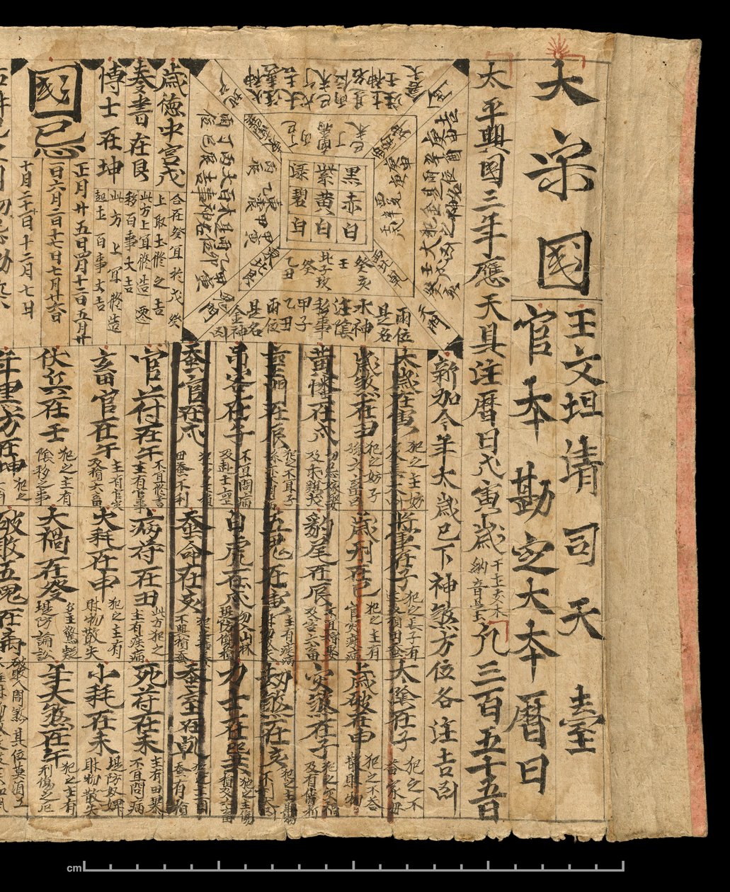 Almanakka AD 978, Dunhuang Mogao, Kiina, n. 978 (muste paperille) tekijältä School Chinese