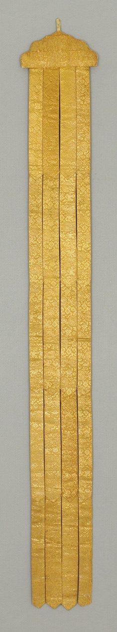 Banderole/Temple Hanging, noin 1700-luku (silkkibrokaatti) tekijältä School Chinese
