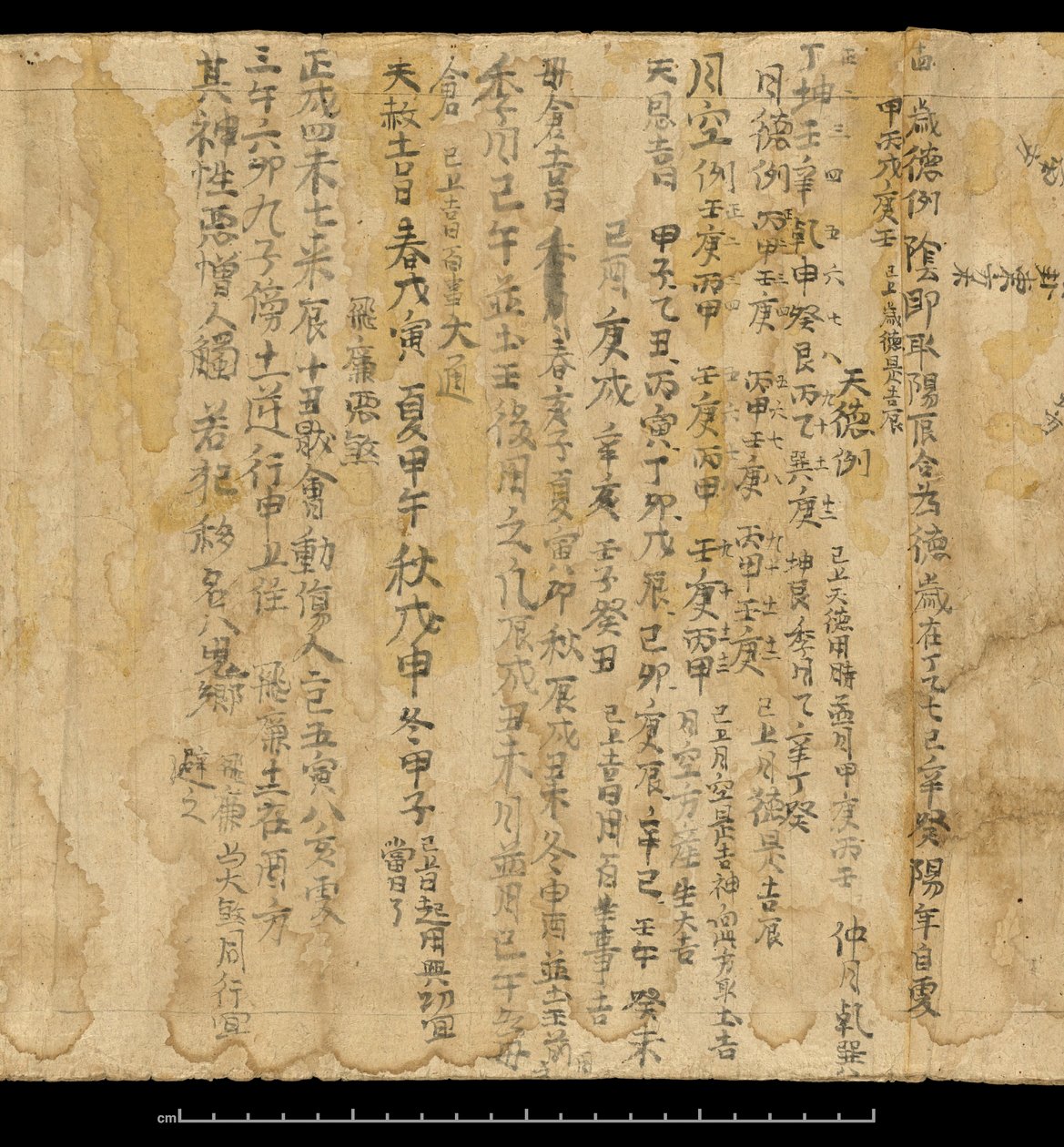 Ennustusteksti, Dunhuang Mogao, Kiina, n. 978 (muste paperille) tekijältä School Chinese