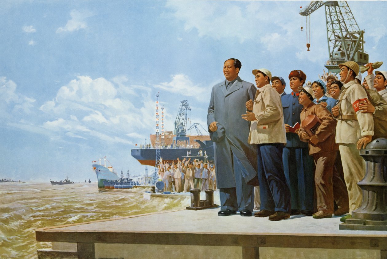 "Loistelias johtaja, vanhurskas kansa", Kiinan kulttuurivallankumouksen propagandajuliste. tekijältä School Chinese