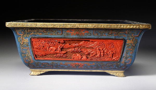 Jardiniere, Qianlong-kausi (1736-95) (lakattu puu) (katso myös 272176) tekijältä School Chinese