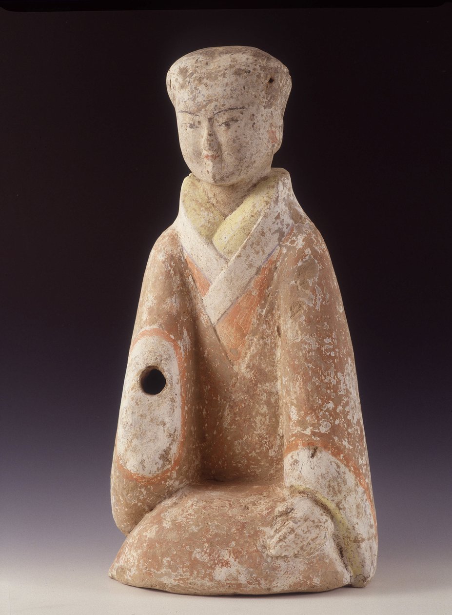 Lady of Court. Kiina, Länsi-Hanin aikakausi (206 AV - 220 jKr), 60 cm H. Terrakottapatsas. tekijältä School Chinese