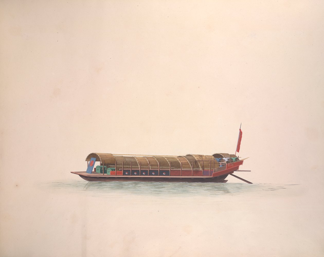 Muusikoiden vene, n. 1800-05 (akvarelli paperille) tekijältä School Chinese