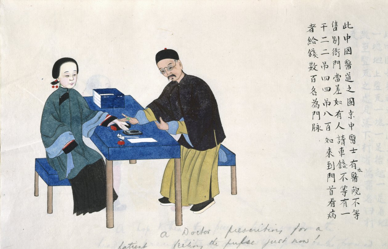 Tai 11539 fol.89v Ottaa sykkeen, albumista elämän kohtauksia Kiinassa (akvarelli paperille) tekijältä School Chinese