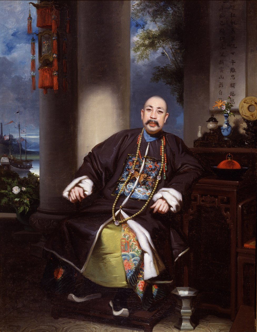 Mouquan muotokuva, Lamqua, noin 1840 (öljy kankaalle) tekijältä School Chinese