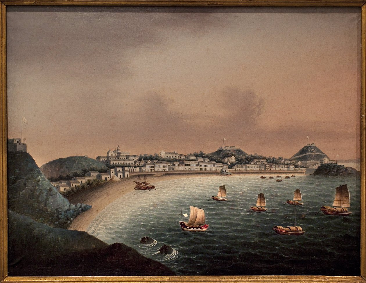 Tiukat säännöt Macaossa (Kiina). Kiinalaisen taiteilijan maalaus, öljy kankaalle, 1700-luvun alku. Merimuseo, Rotterdam (Alankomaat). tekijältä School Chinese