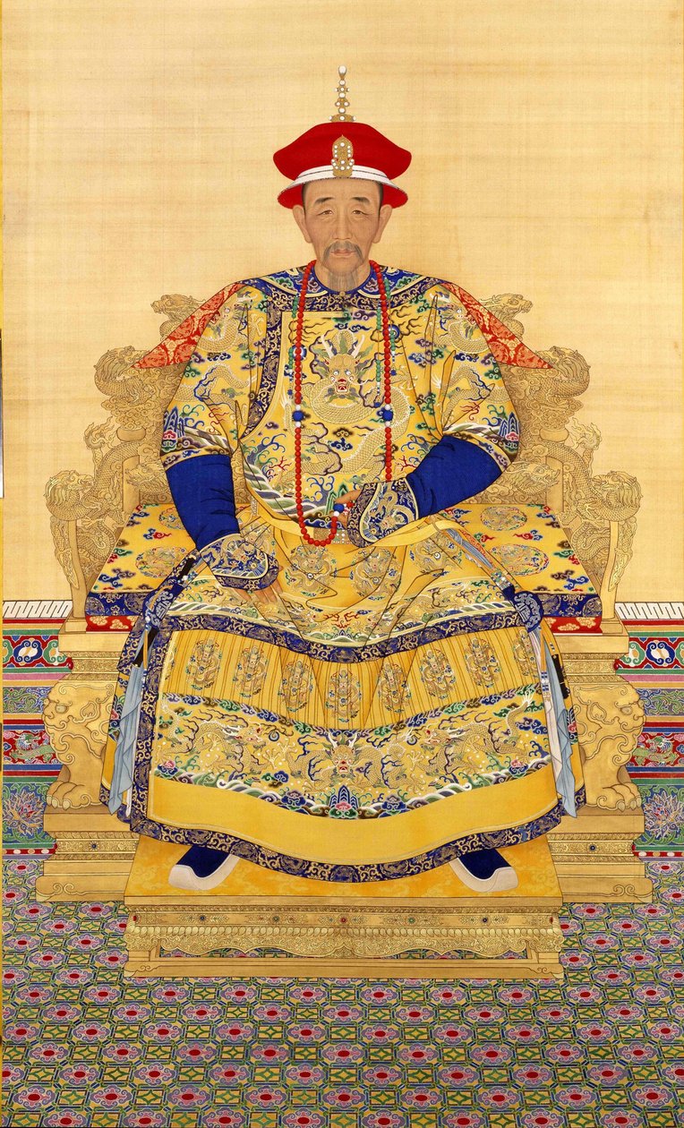 Kangxi keisari (1654-1722) kiinalainen mestari, 1700-luvun ensimmäinen kolmannes. - Muste ja väri kankaalle - Palace Museum, Peking tekijältä School Chinese