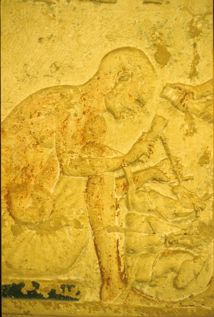 Muinainen Egypti, seinäkaiverrus/maalaus, Petosiriksen hauta, Tuna el Gebel, 300 eKr., kuvanveistäjä (kuva) tekijältä School Egyptian