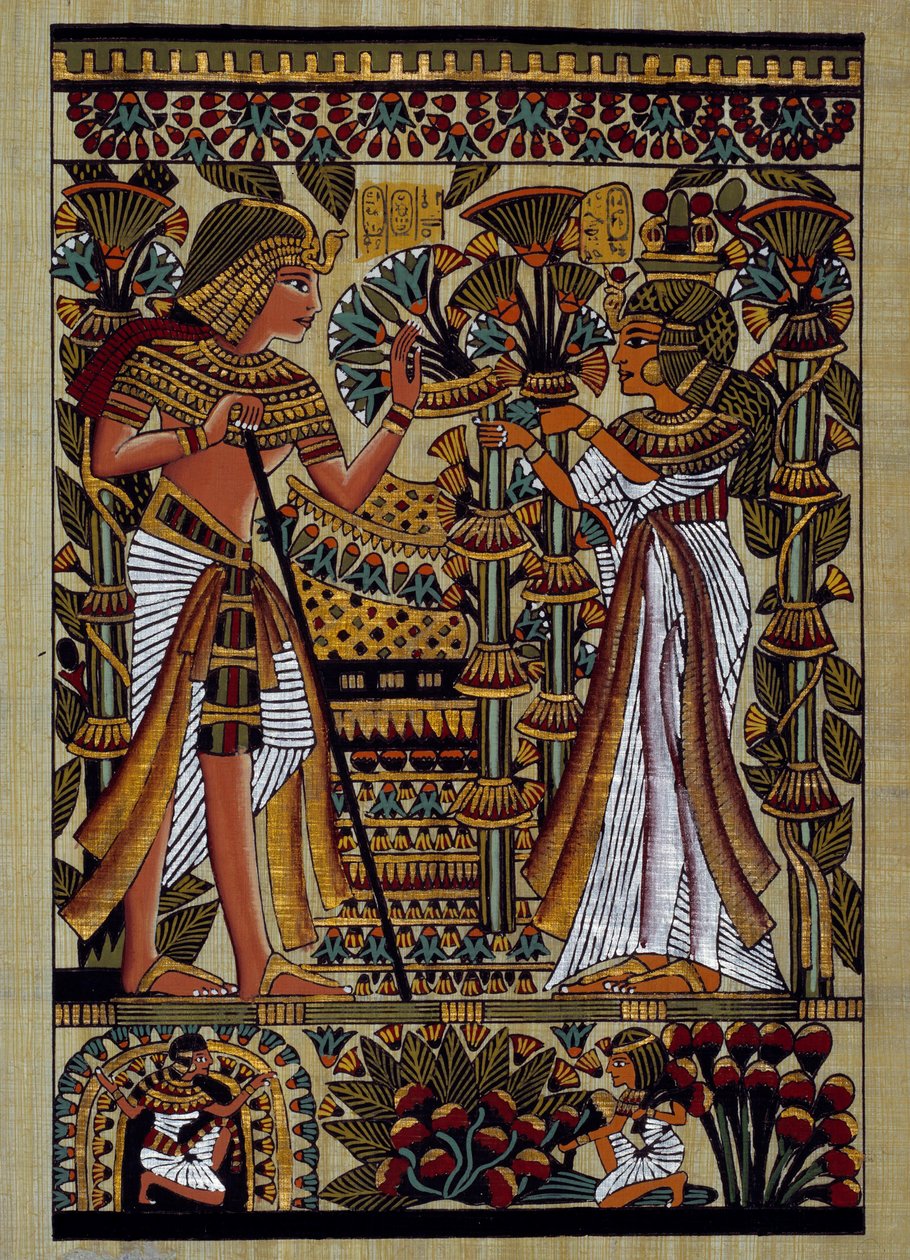 Egyptin antiikki: uhri faaraolle. Papyrus, New Empire tekijältä School Egyptian