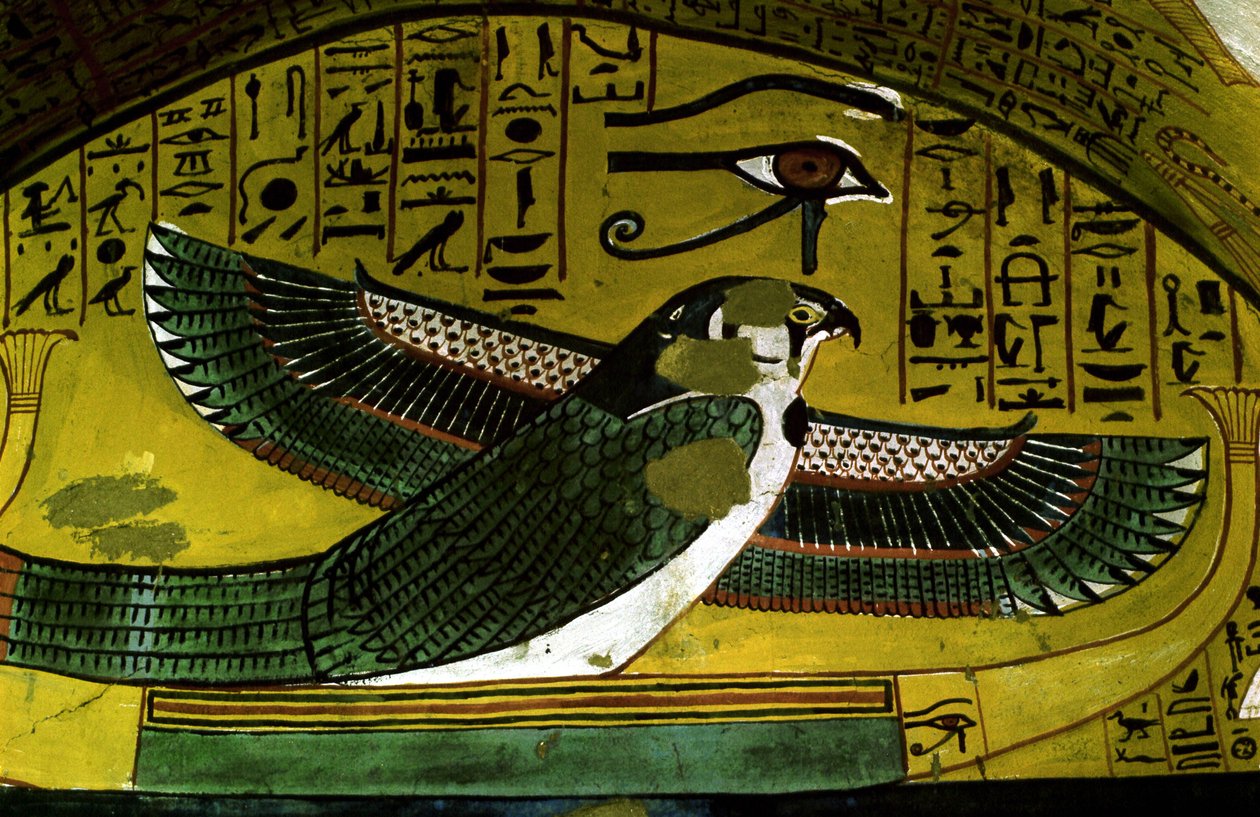 Luxor - Thebes: DEIR EL MEDINEHin verkkosivusto. Käsityöläisten kylä ja hautausmaa. Yksityiskohta haudasta 18. dynastia. tekijältä School Egyptian