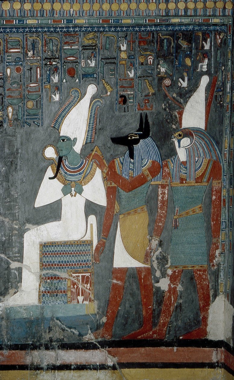 Luxor, Thebes: Kuninkaiden laakso, egyptiläisen faaraon Horemhebin (-1343 - -1314) hauta, jolla jumalatar Isis ilmestyy. tekijältä School Egyptian