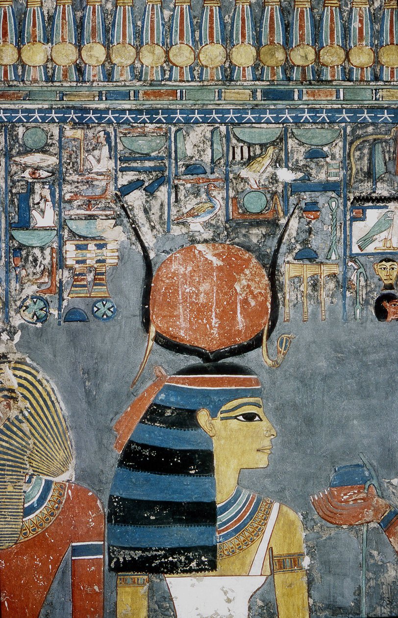 Luxor, Thebes: Horemhebin (-1343 - -1314), egyptiläisen faaraon hauta, jossa näkyy jumalatar Isis. tekijältä School Egyptian