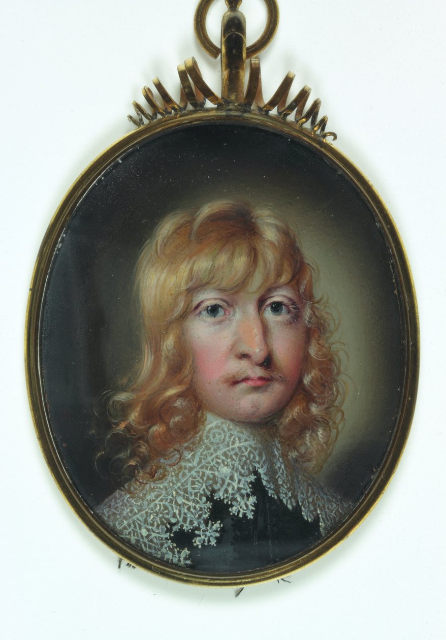 Herrasmies nimeltä William Cavendish (akvarelli norsunluun) tekijältä School English