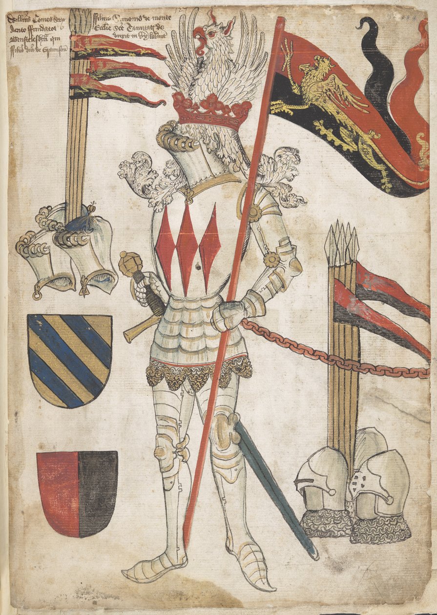 Lisää MS 45133 f.52r William Montacute, The Wriothesley Heraldic Collections. Voi. III tekijältä School English