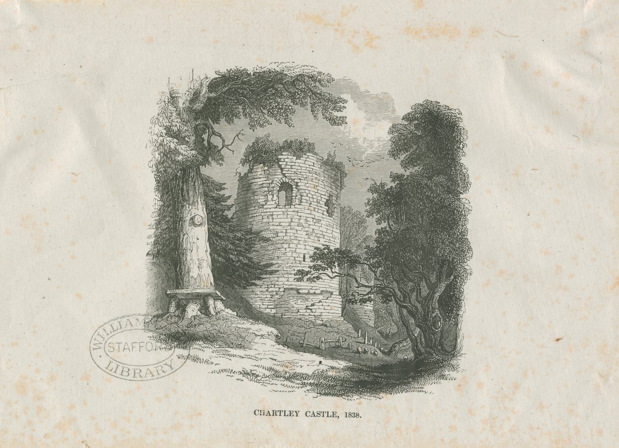 Chartley Castle: puupiirros (vinjetoitu) tekijältä School English