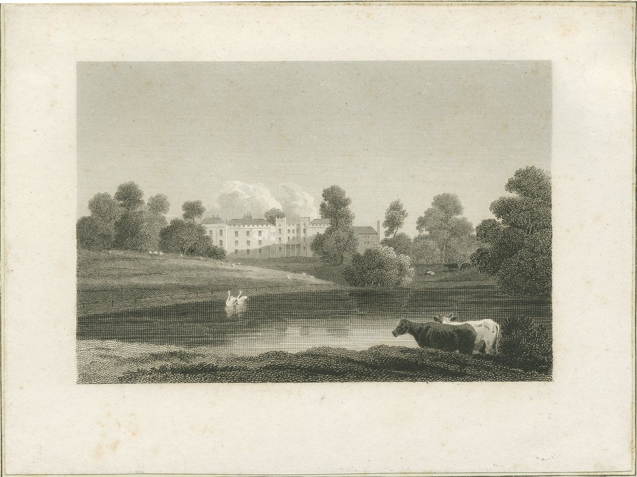 Enville Hall: kaiverrus ja [?1700-luvun loppu] (painettu) tekijältä School English