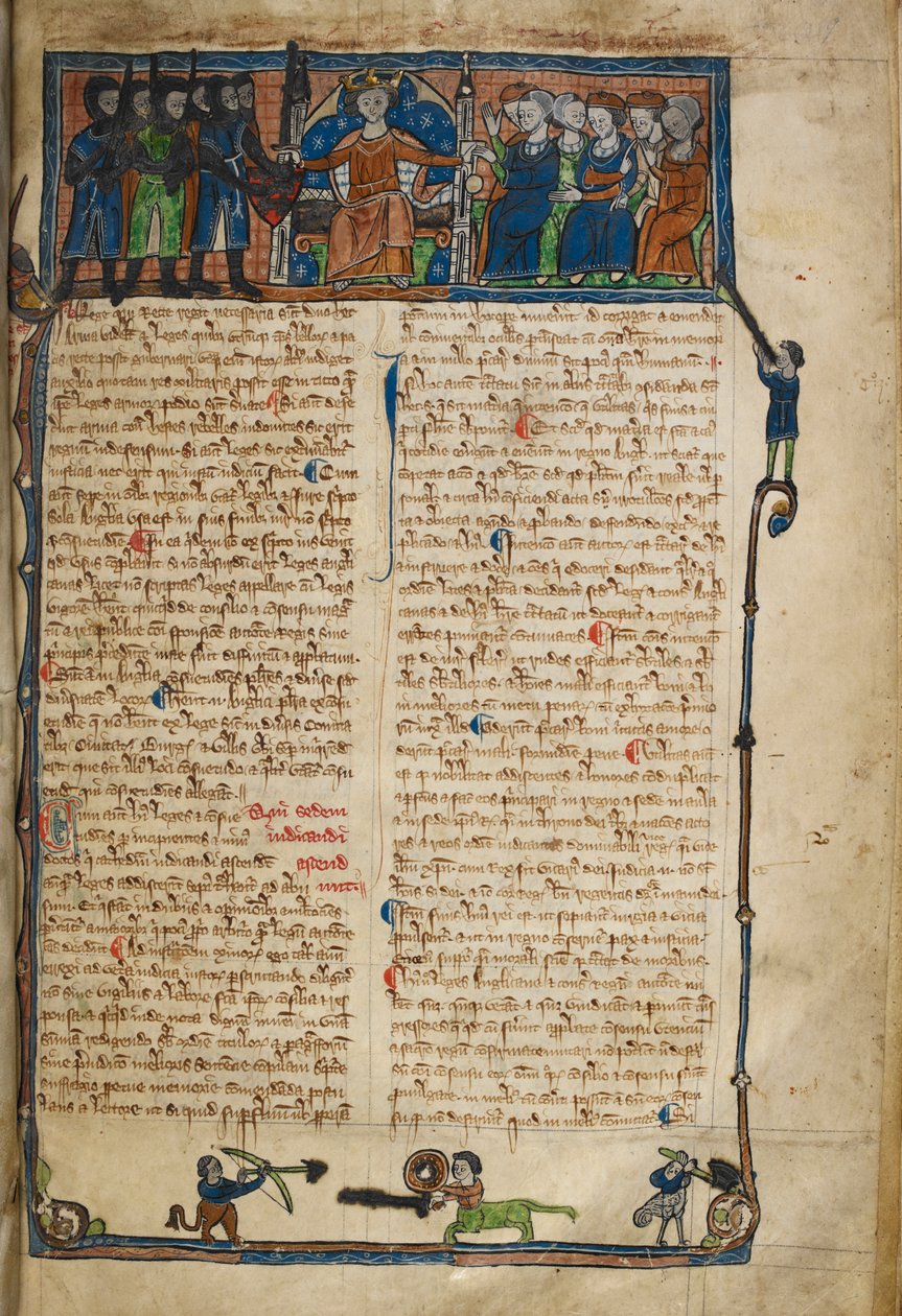 Folio "Henric de Bracton Englannin laeista ja tavoista Englannin kirjan neljäs" tai "Bracton Tratise" tekijältä School English