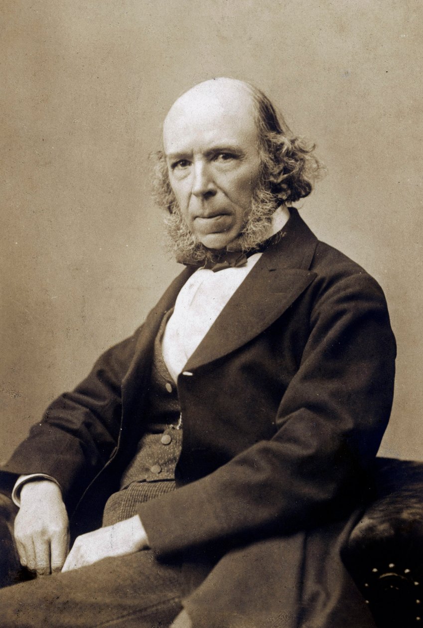 Herbert Spencer, c. 1890 (m/w valokuva) tekijältä School English