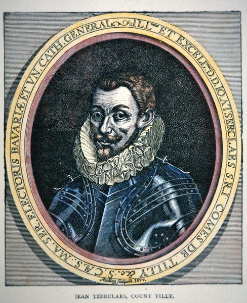 Johann Tserclaesin muotokuva (väri litho) tekijältä School English