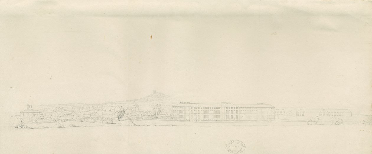 Stafford – Kaupunkinäkymä: lyijykynäpiirros, nd [?1800-luvulla] (piirustus) tekijältä School English