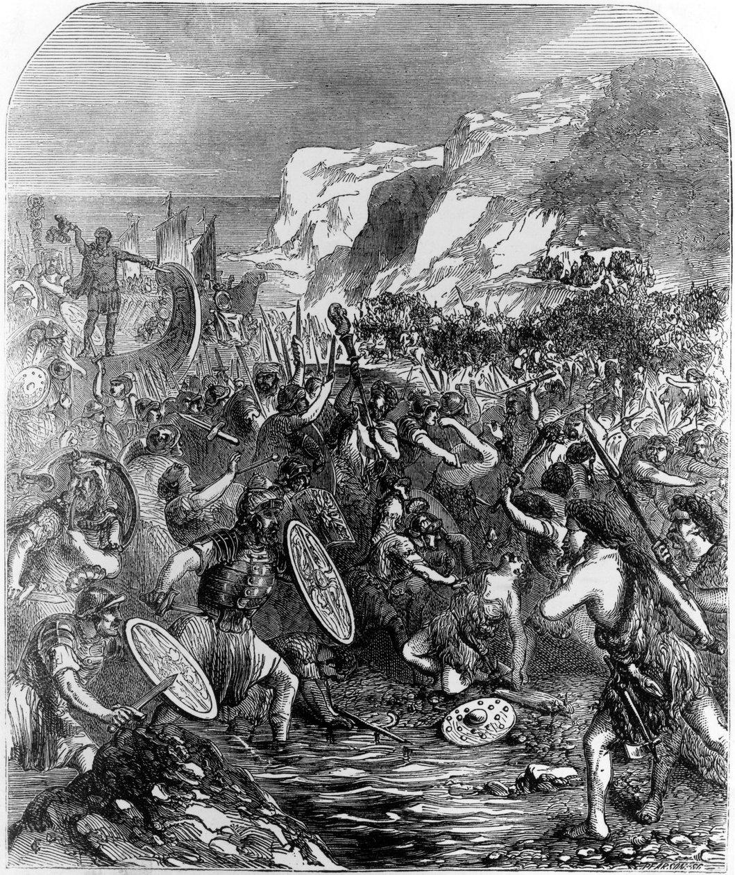 Julius Caesarin (100-44 eKr.) maihinnousu vuonna 55 eaa tekijältä School English
