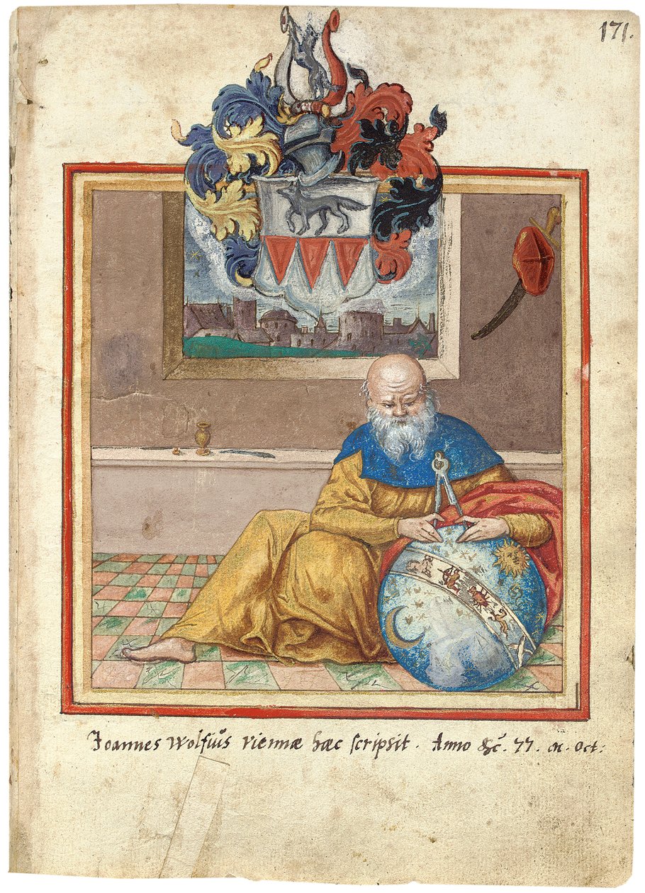 Sivu Salomon Schweigger von Sulzin Amicorum-albumilta tekijältä School European