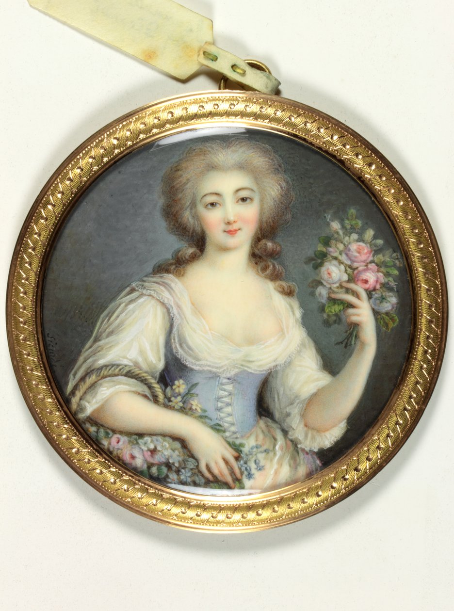 Nainen nimeltä Jeannette Lollier (emali) tekijältä School French
