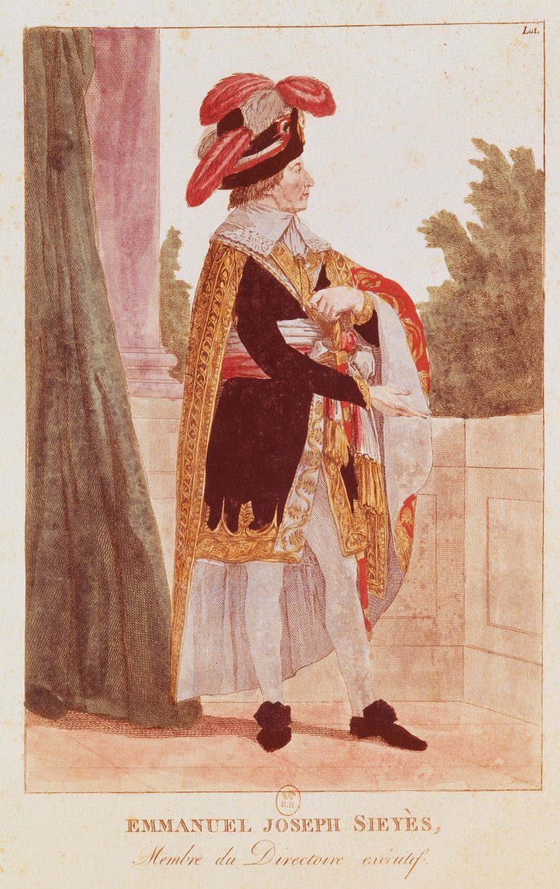 Emmanuel Joseph Sieyes (1748-1836) 1700-1800-luku (värikaiverrus) tekijältä School French