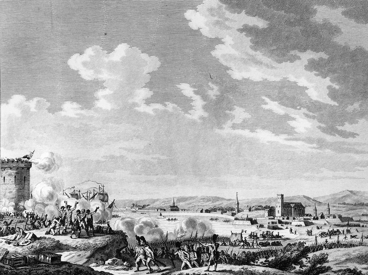 Ranskan vallankumous ja vallankumouksen vastaiset liikkeet: Ranskan voitti Quiberonissa 21. heinäkuuta 1795 Ison-Britannian kuninkaallisia ja armeijaa vastaan. Pariisi, Vallankumouksen historian instituutin kirjasto tekijältä School French