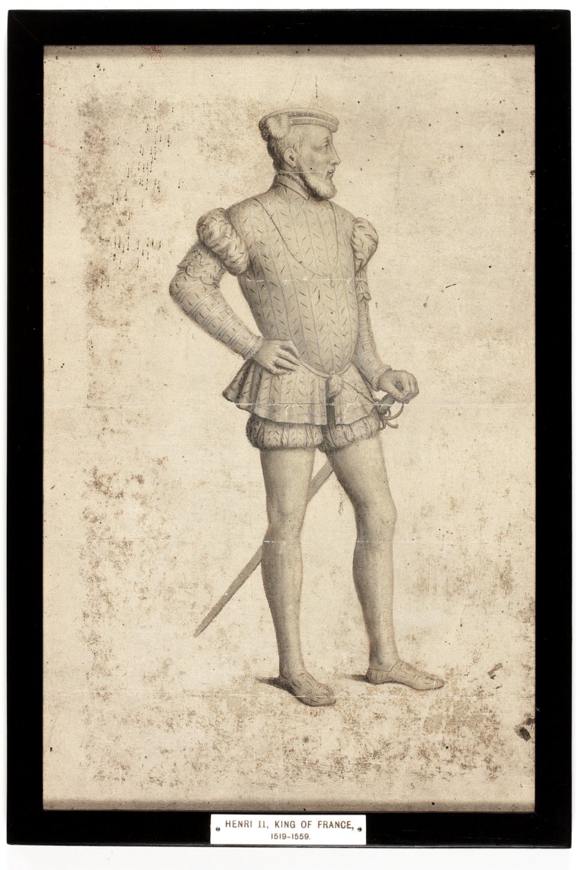 Henrik II, Ranskan kuningas (kynä ja akvarelli paperille) tekijältä School French