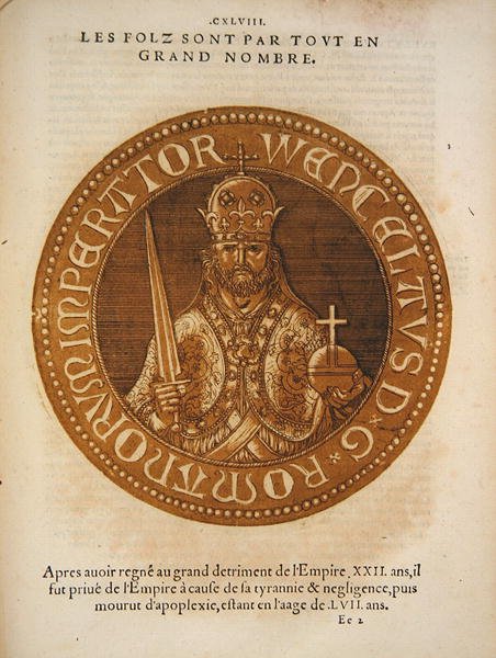 Pyhän Rooman keisari Wenceslaus Böömi (väri litho) tekijältä School French