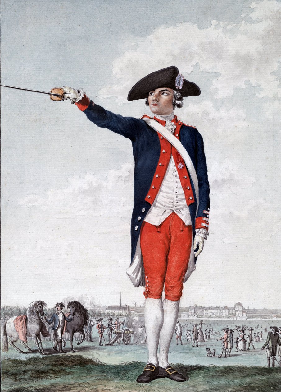 Picot de Peccaduc - Henry-Rene-Marie Picot de Peccaduc (Peccadeuc) 1770-1785 - ylikersantti Pariisin kuninkaallisessa sotakoulussa Moreaun kaiverrus tekijältä School French