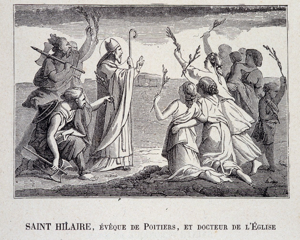 Saint Hilaire, Eveque of Poitiers ja kirkon tohtori, joka kuoli vuonna 367. tekijältä School French