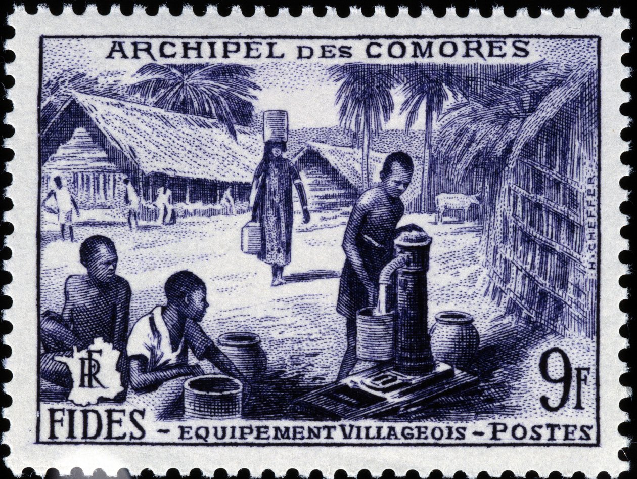Komorien postimerkki tekijältä School French