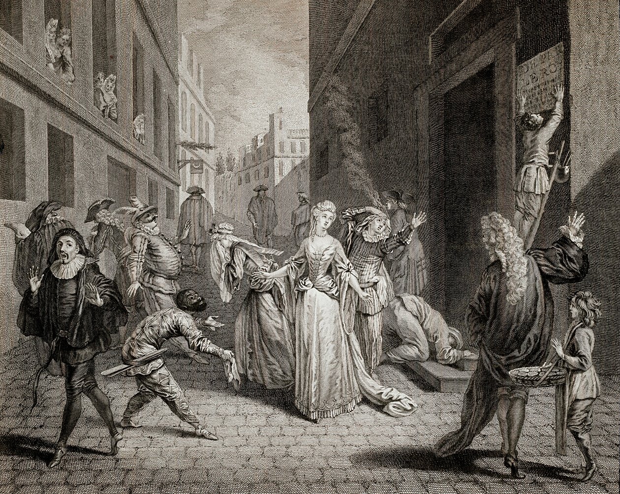 Terror (1793-1794): italialaisia koomikkoja (tulkivat Commedia dell