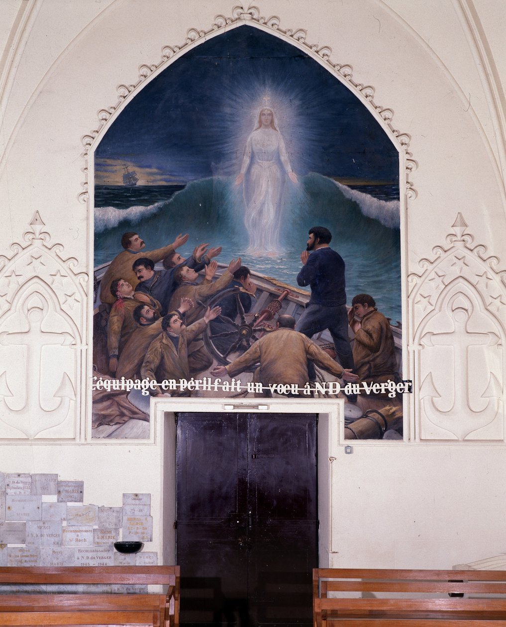 Vaarassa oleva miehistö esittää toiveen N.D. du Orchardille - Cancalen Notre Dame de Orgerin entinen ääni tekijältä School French