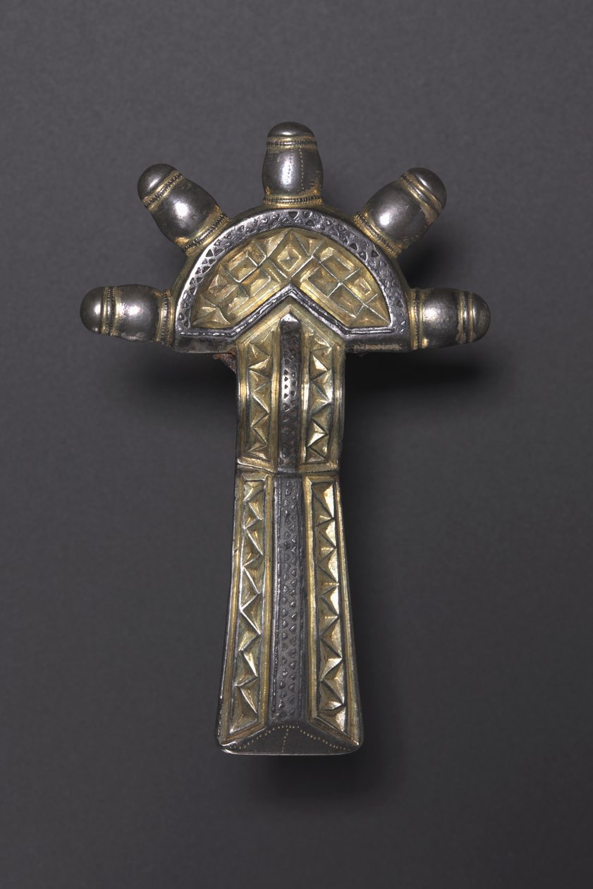 Bow Fibula, Alemann, 500-550 (hopea kullattu ja niello) tekijältä School German