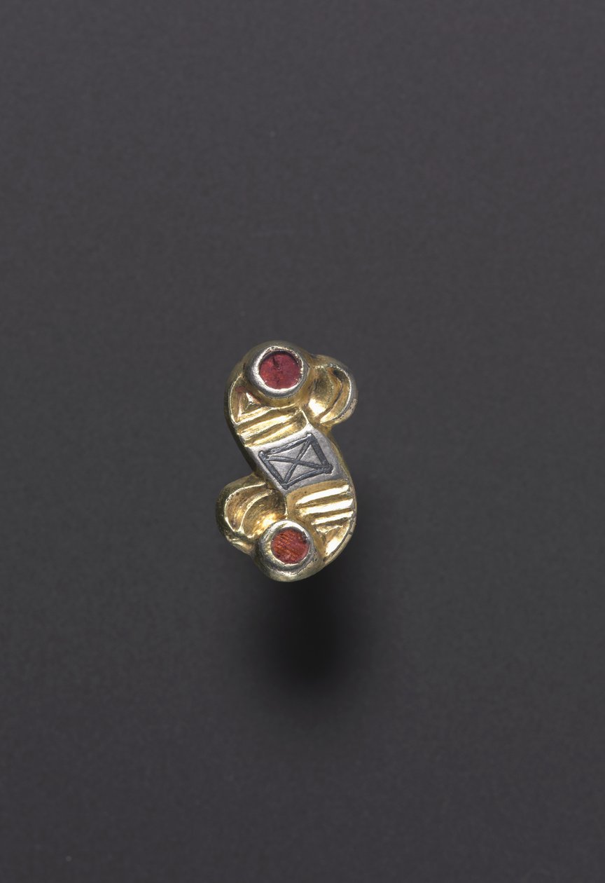 Eagle Fibula, Alemann, 500s (hopeakullattu granaatti ja niello) tekijältä School German