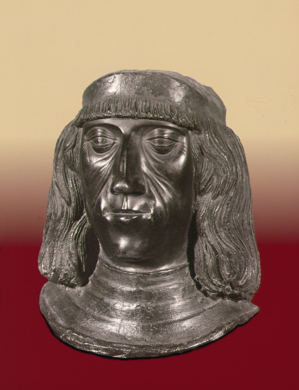Pyhän Rooman keisarin Maximilian I:n (1459-1519) muotokuva (pronssi) tekijältä School German
