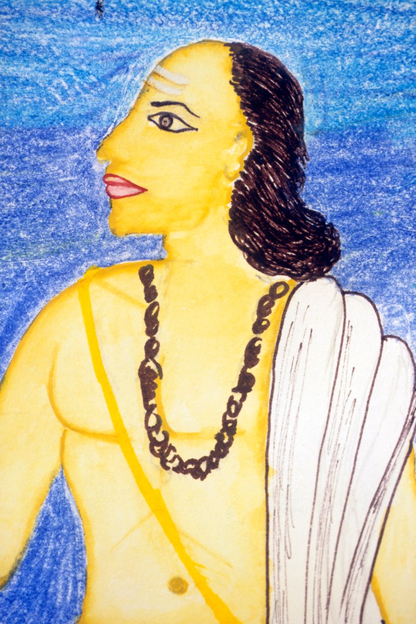 Aryabhata (vesiväri paperille) tekijältä School Indian