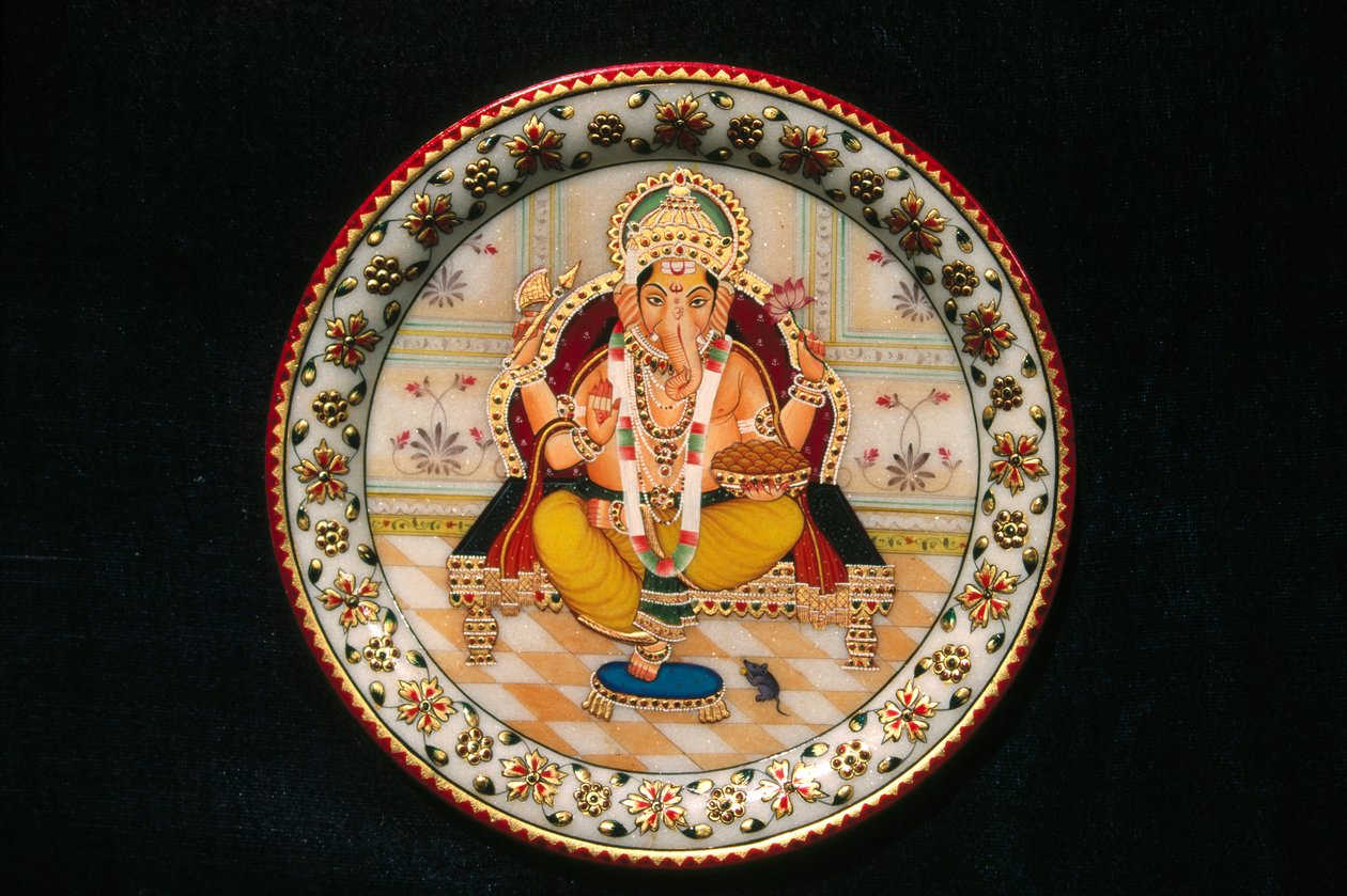 Lord Ganesh Ganpati miniatyyri maalaus paperille tekijältä School Indian