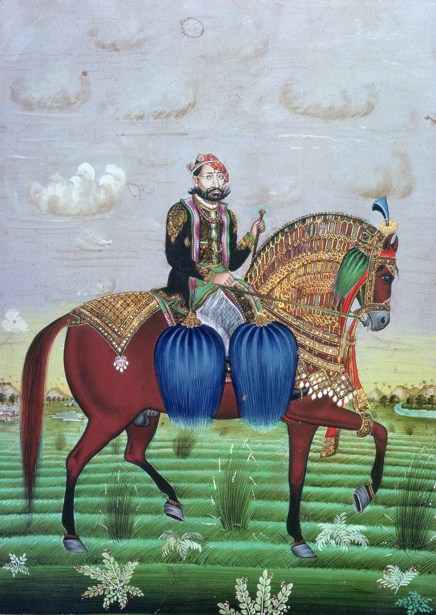Jaipurin maharadza Jai Singh II (1699-1743). tekijältä School Indian