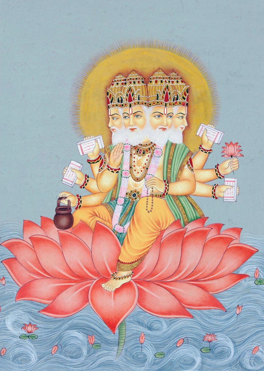 Brahma-jumalan miniatyyrimaalaus tekijältä School Indian