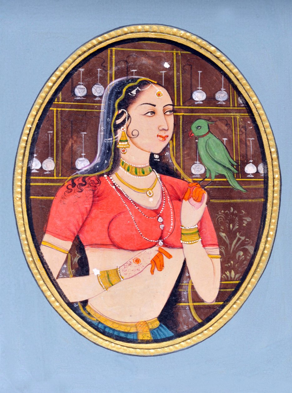 Jodha Bain miniatyyrimaalaus Intia Aasia tekijältä School Indian