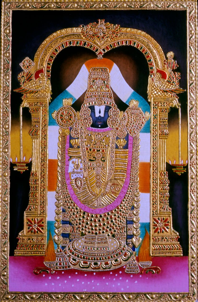 Miniatyyrimaalaus Lord Tirupati Balajista, Intia tekijältä School Indian