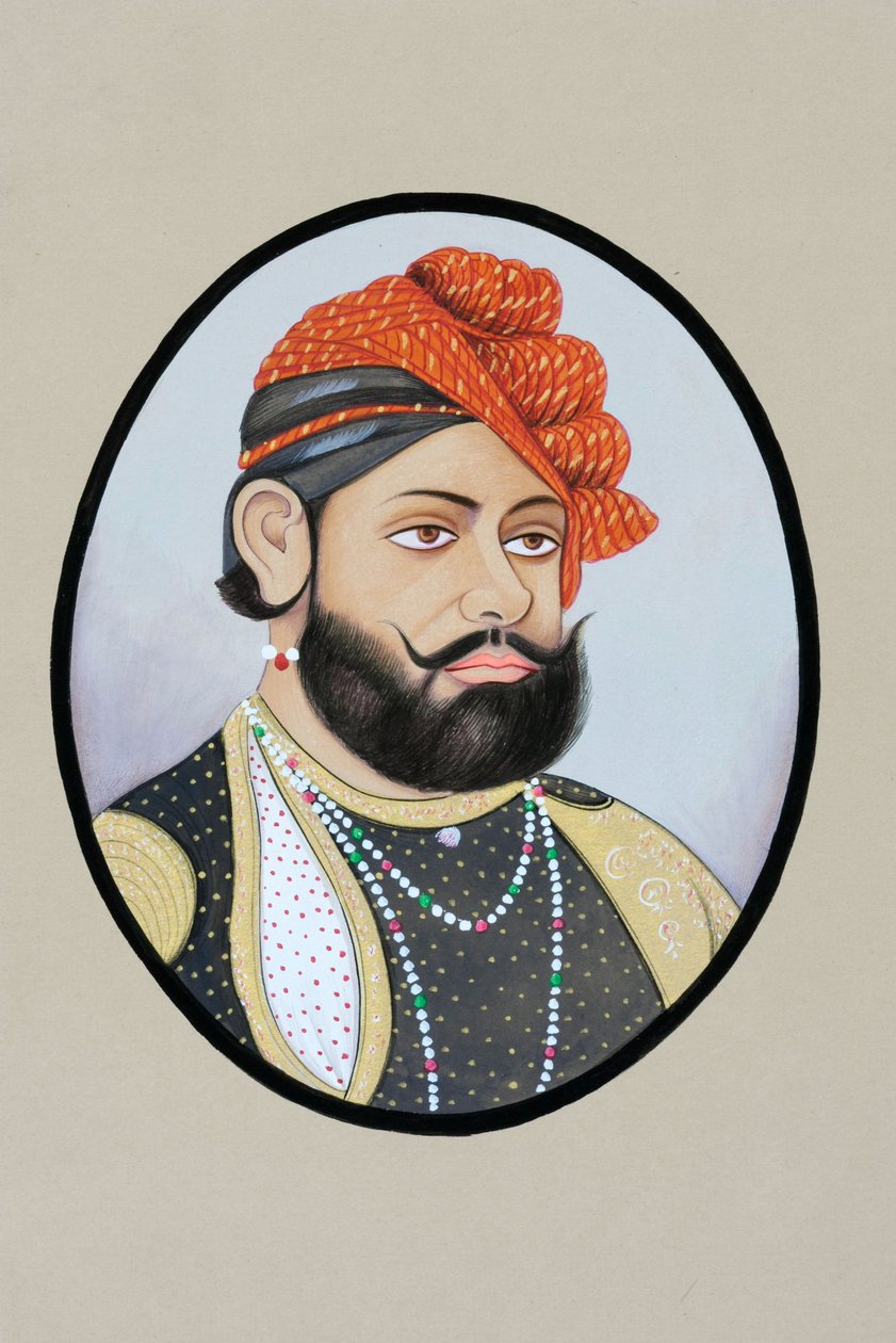 Maharaja Jaswant Singhin miniatyyrimaalaus tekijältä School Indian