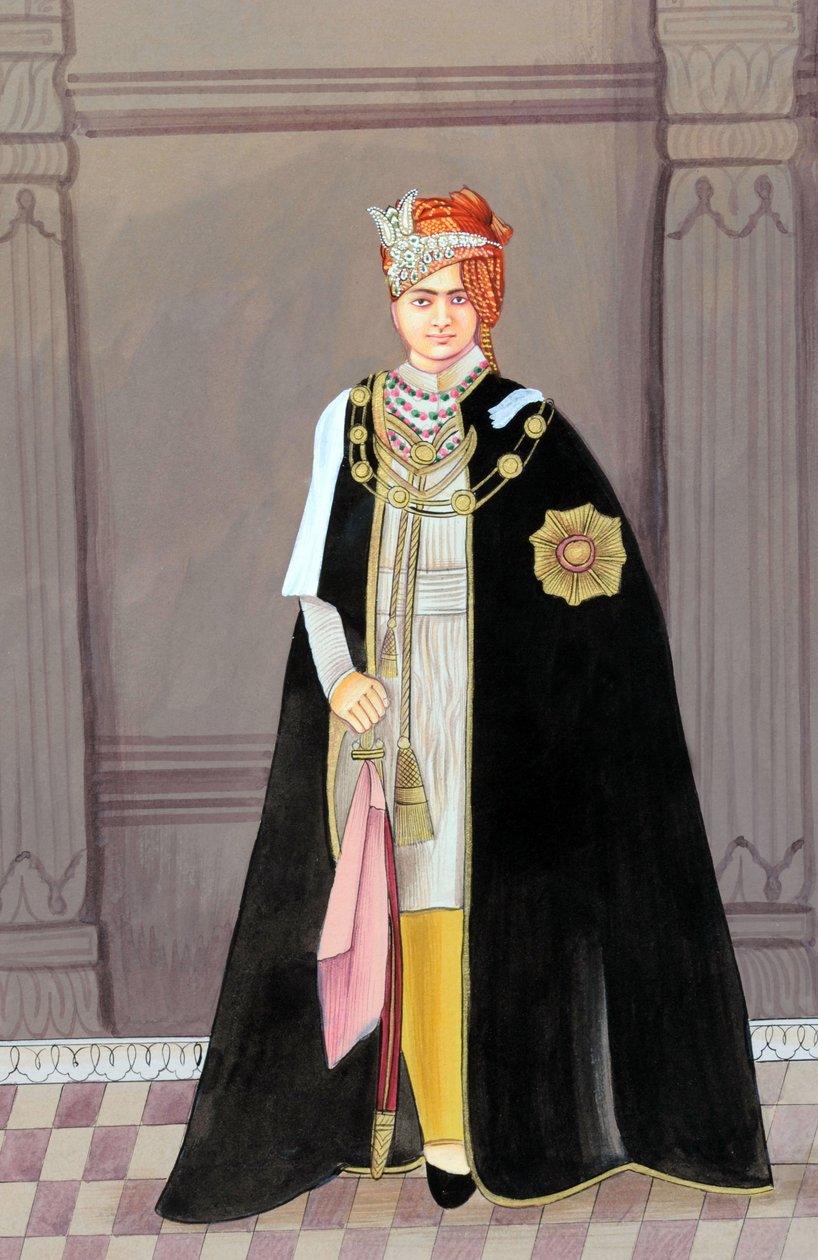 Maharaja Sawai Man Singh Secondin miniatyyrimaalaus, Jaipur tekijältä School Indian